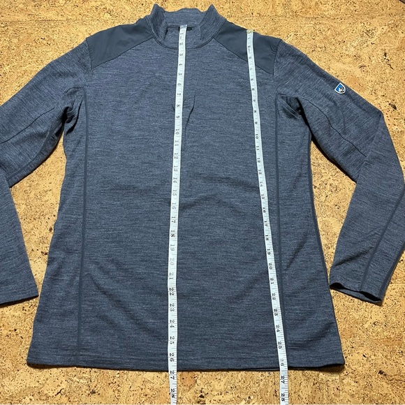 KUHL Merino Wool 1/4 Zip Long Sleeve Top In Gray Sz S - Picture 9 of 12